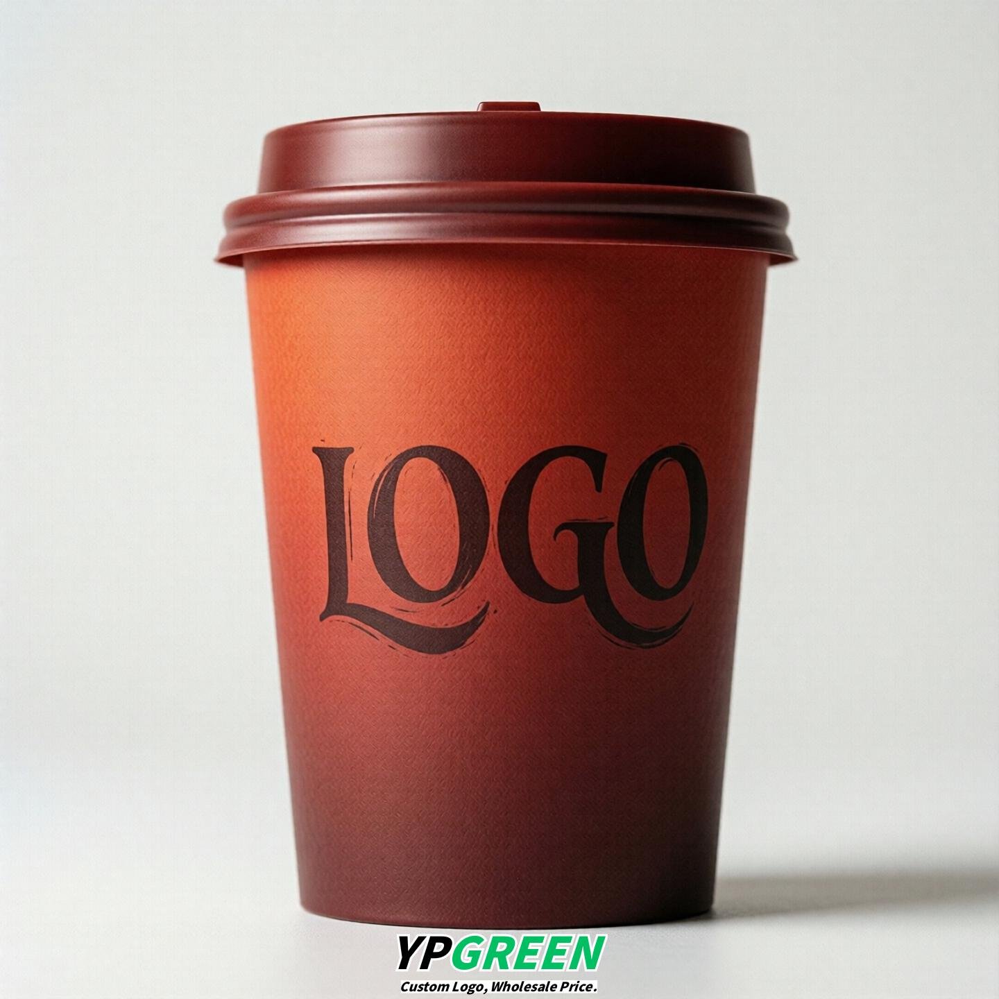 Red Gradient Paper Cups 8oz/10oz/12oz/16oz/20oz/22oz