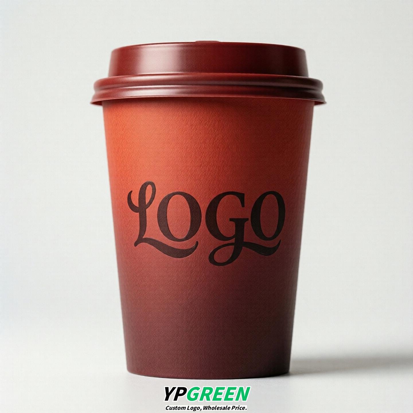 Red Gradient Paper Cups 8oz/10oz/12oz/16oz/20oz/22oz