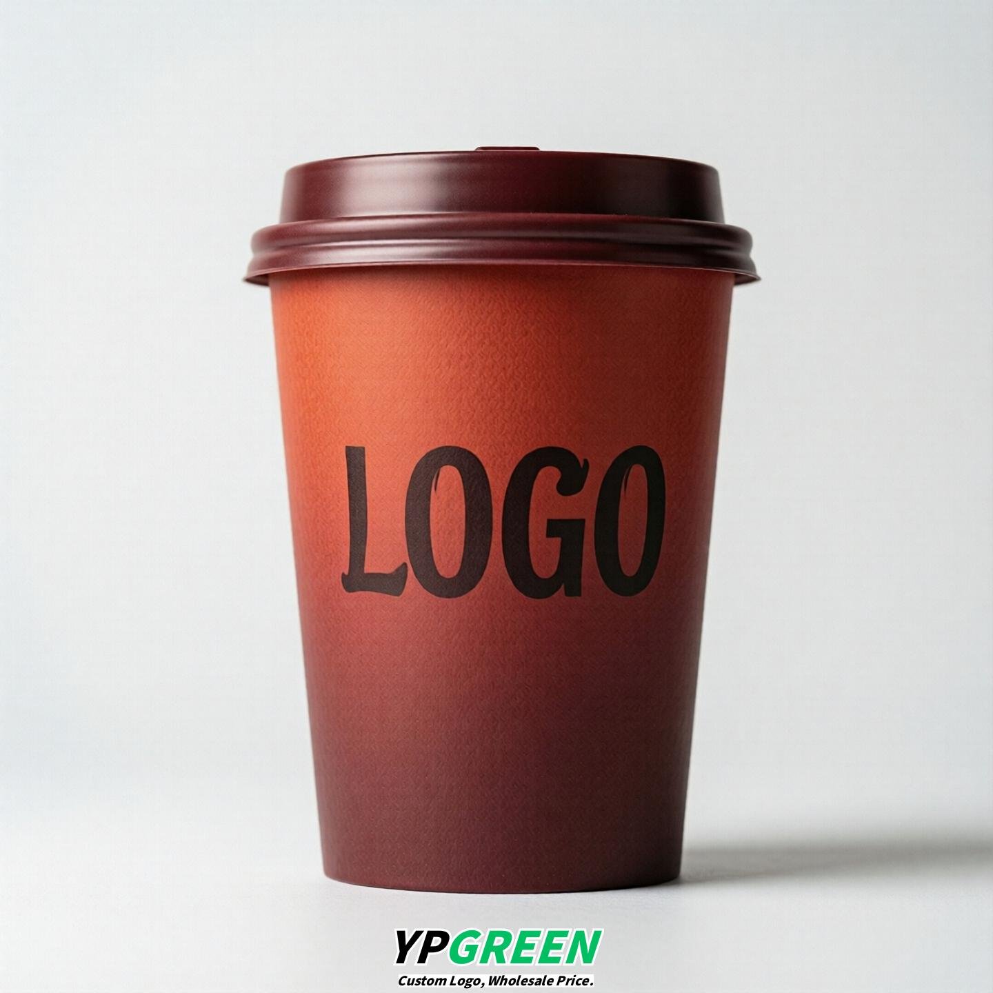 Red Gradient Paper Cups 8oz/10oz/12oz/16oz/20oz/22oz