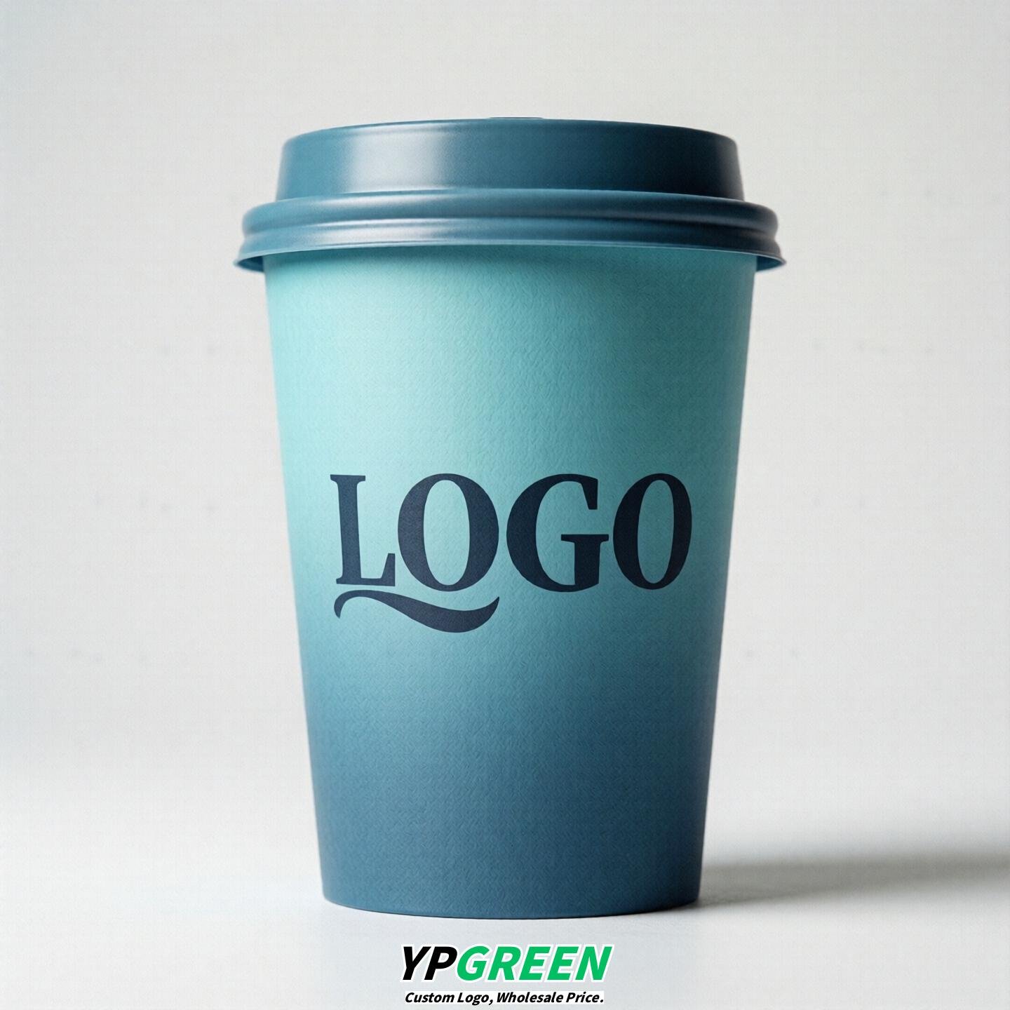 Robin Egg Blue Gradient Paper Cups 8oz/10oz/12oz/16oz/20oz/22oz