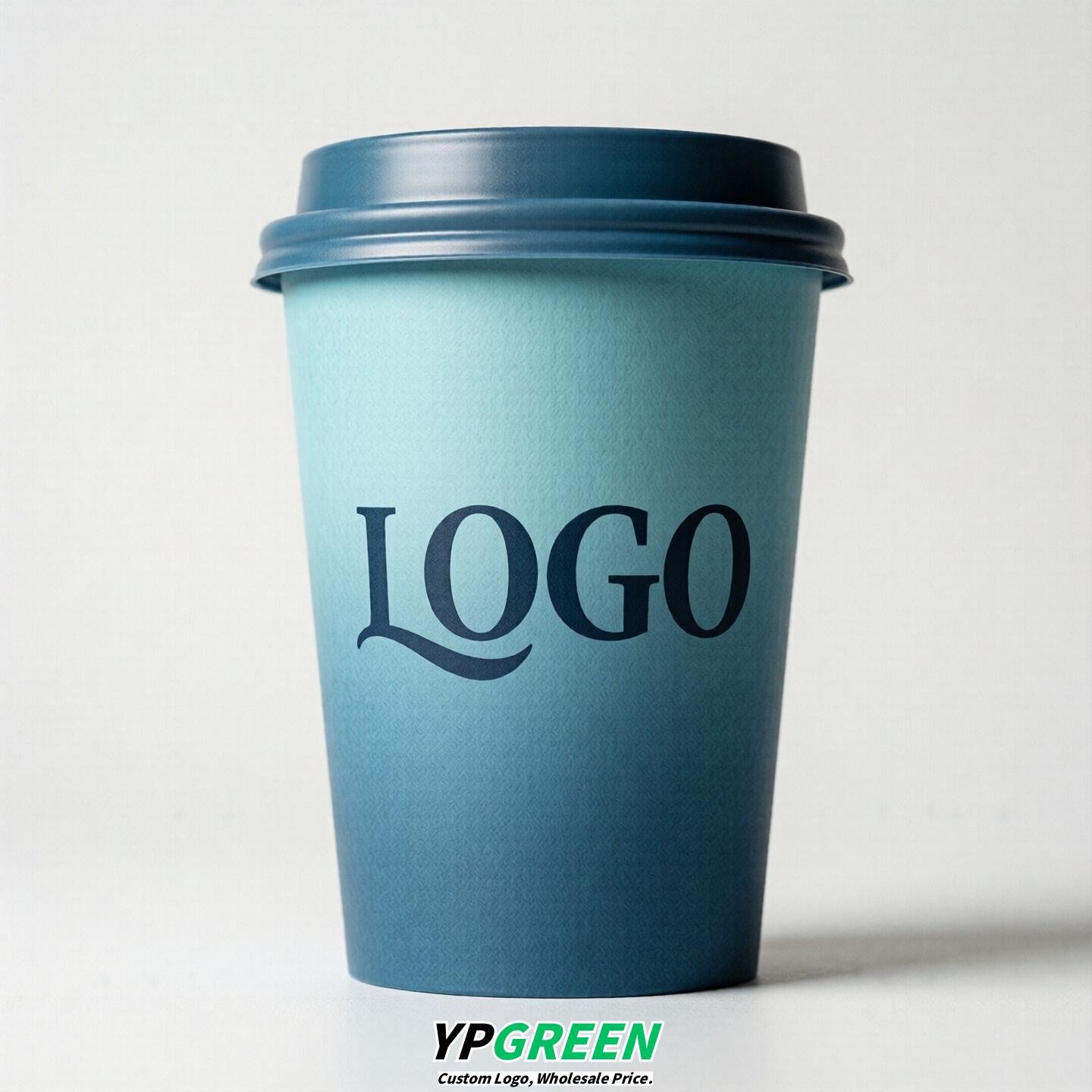 Robin Egg Blue Gradient Paper Cups 8oz/10oz/12oz/16oz/20oz/22oz