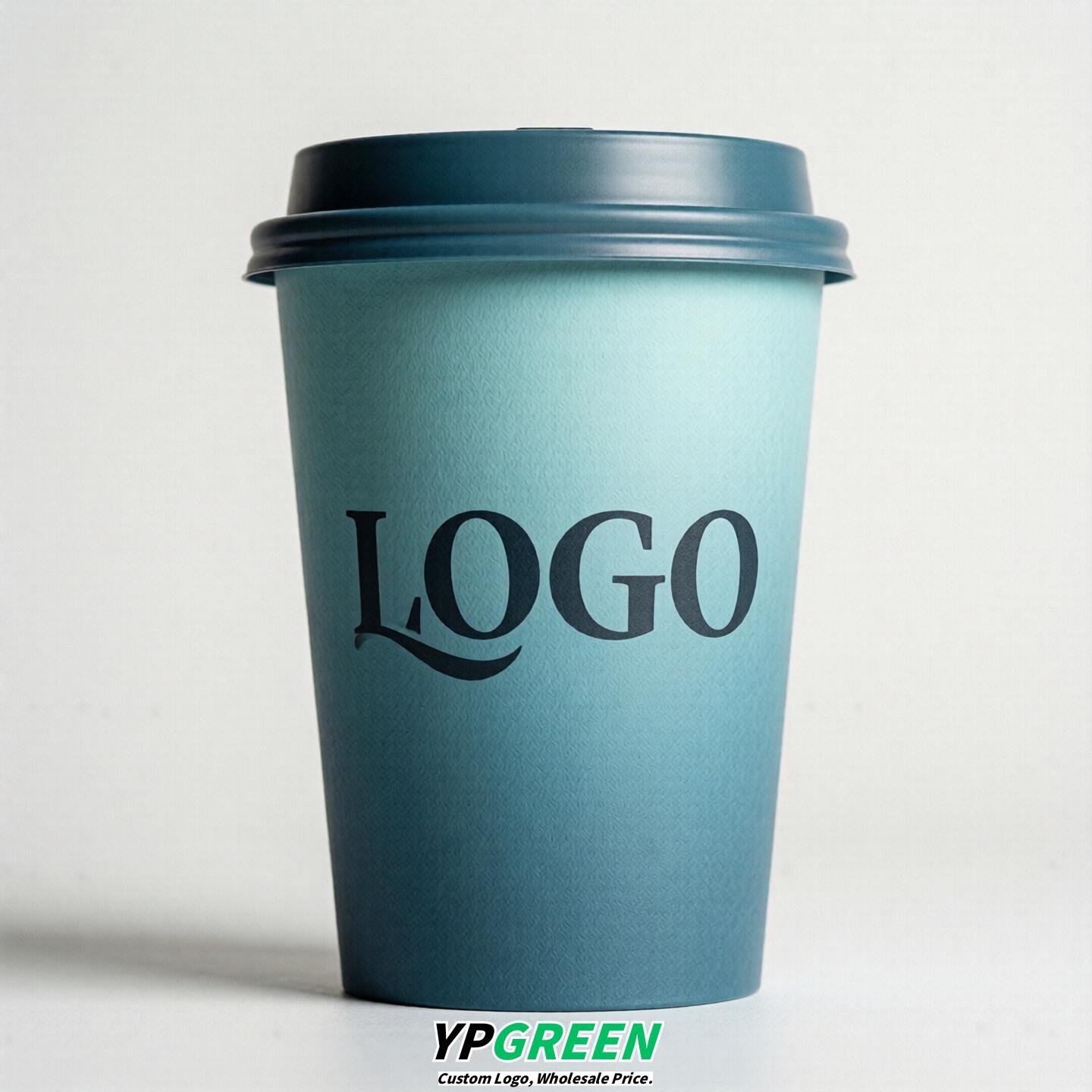 Robin Egg Blue Gradient Paper Cups 8oz/10oz/12oz/16oz/20oz/22oz