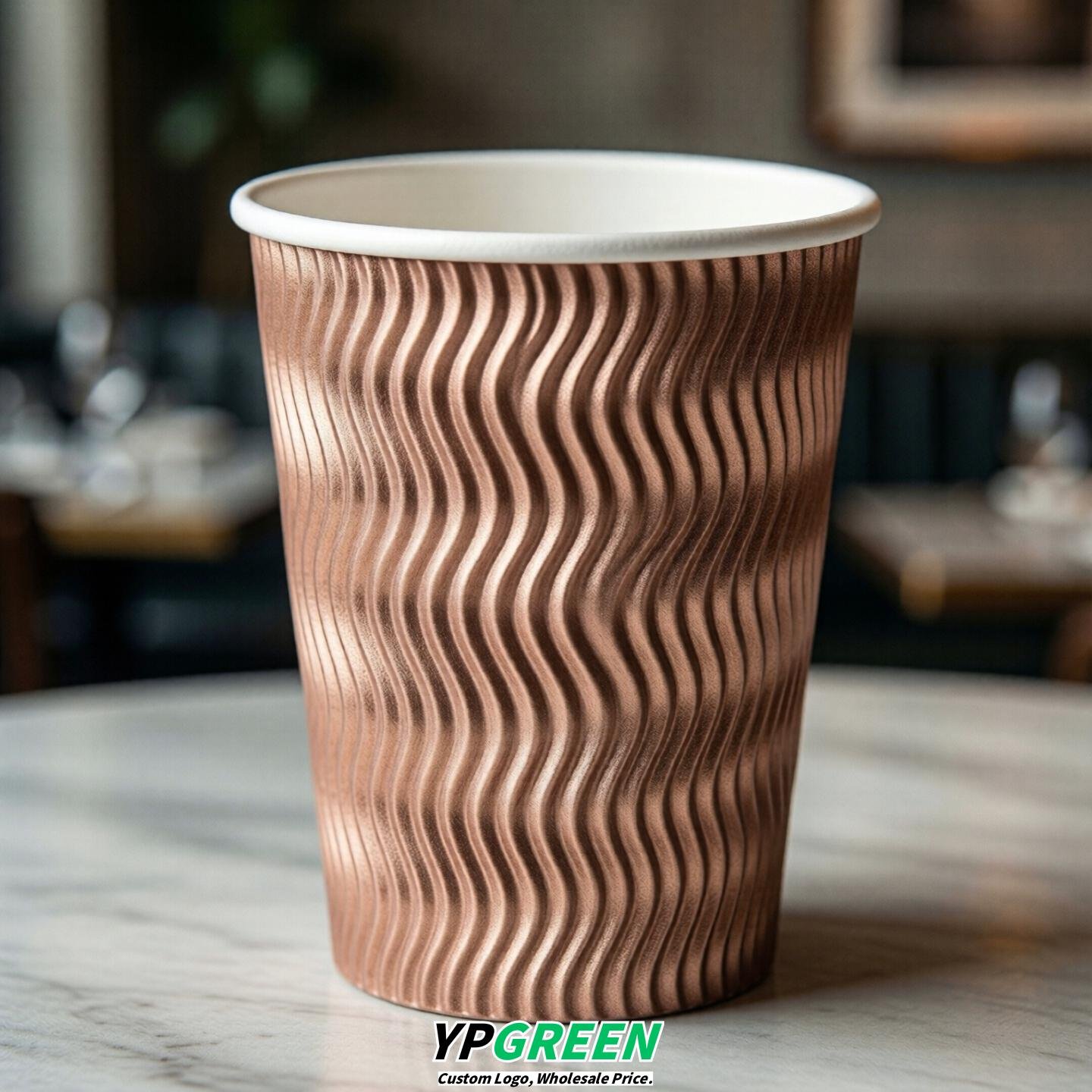 Rose Gold Embossed Paper Cups 10oz/12oz/16oz/20oz/22oz