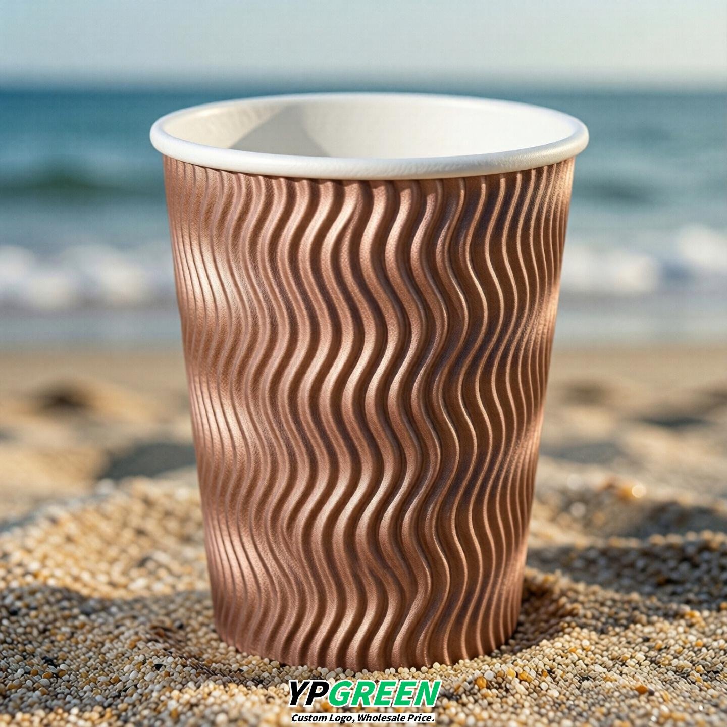 Rose Gold Embossed Paper Cups 10oz/12oz/16oz/20oz/22oz