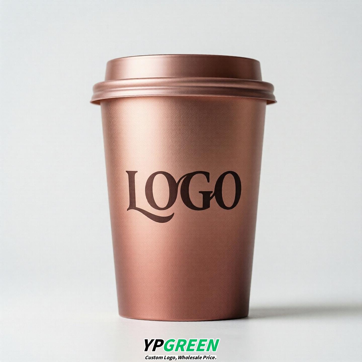 Rose Gold Gradient Paper Cups 8oz/10oz/12oz/16oz/20oz/22oz