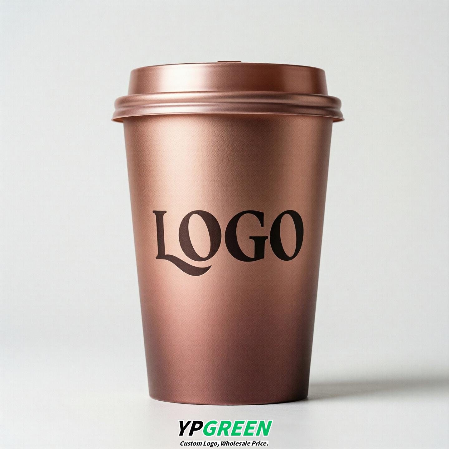 Rose Gold Gradient Paper Cups 8oz/10oz/12oz/16oz/20oz/22oz