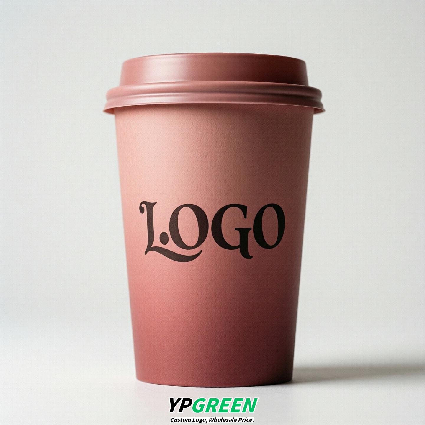 Rose Pink Gradient Paper Cups 8oz/10oz/12oz/16oz/20oz/22oz