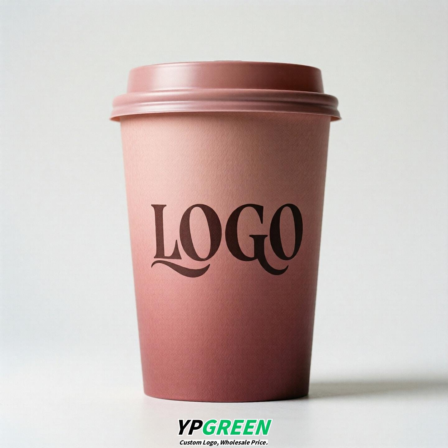 Rose Pink Gradient Paper Cups 8oz/10oz/12oz/16oz/20oz/22oz