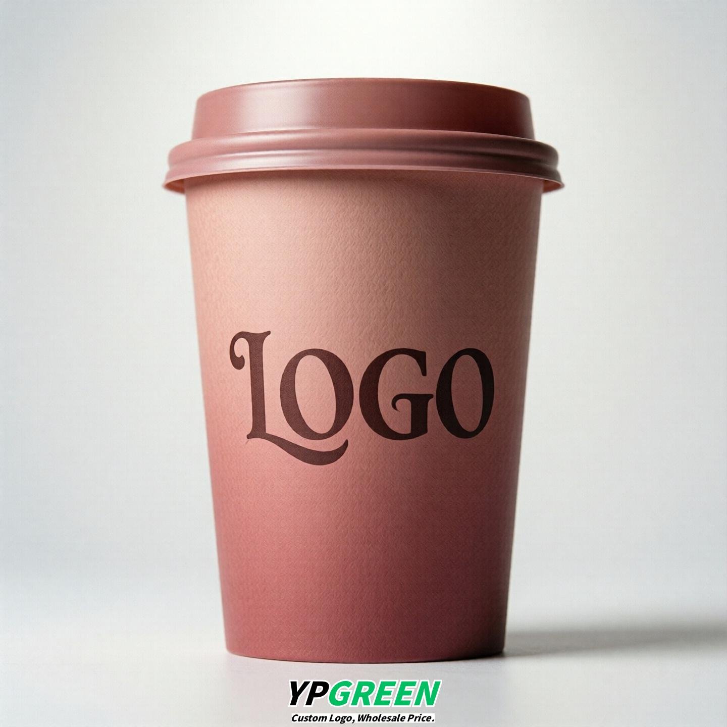 Rose Pink Gradient Paper Cups 8oz/10oz/12oz/16oz/20oz/22oz