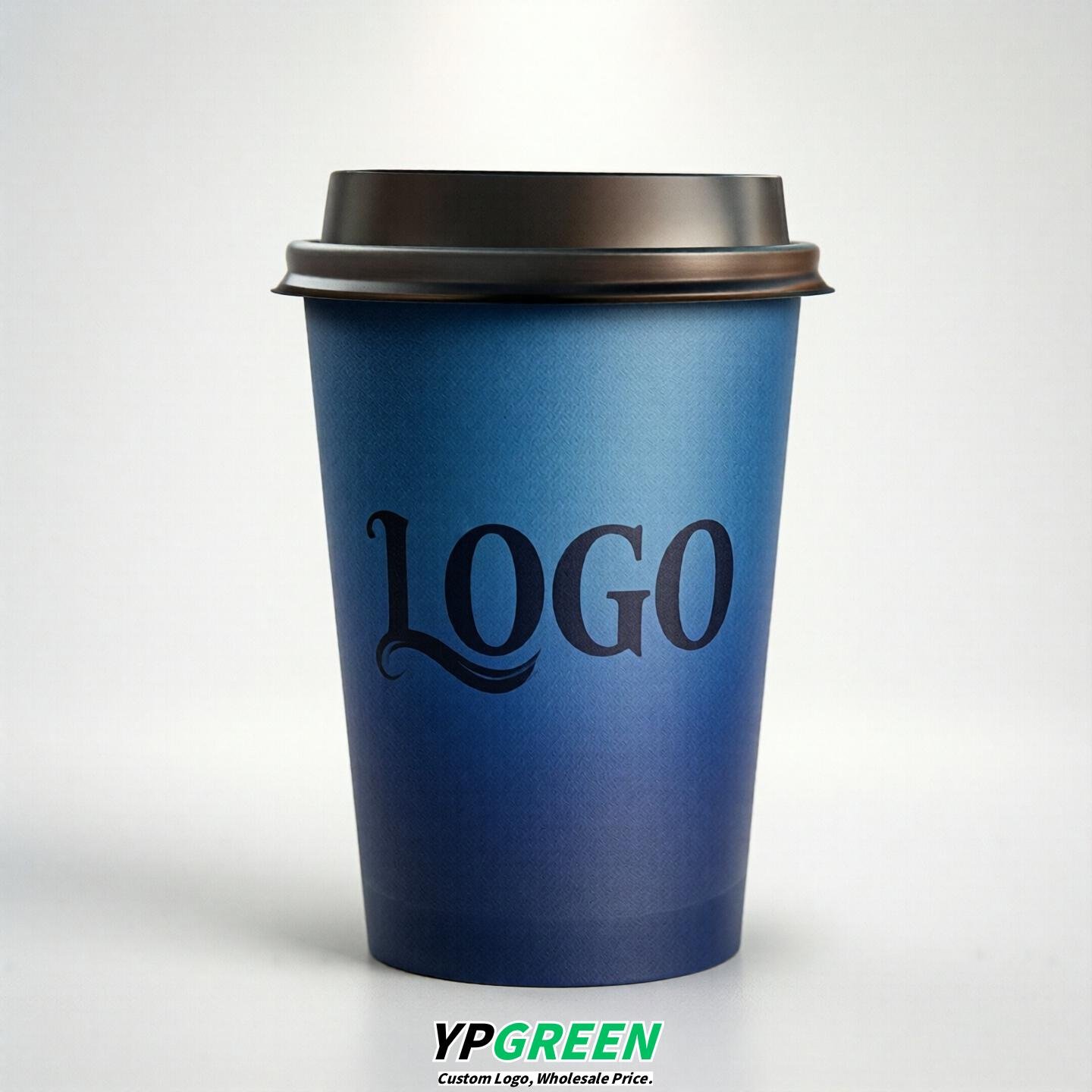 Royal Blue Gradient Paper Cups 8oz/10oz/12oz/16oz/20oz/22oz
