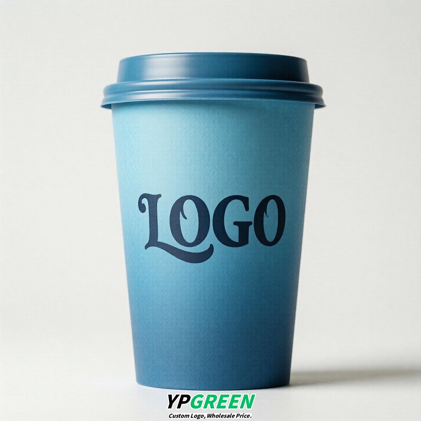Sky Blue Gradient Paper Cups 8oz/10oz/12oz/16oz/20oz/22oz
