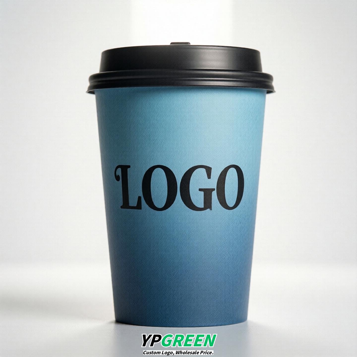 Sky Blue Gradient Paper Cups 8oz/10oz/12oz/16oz/20oz/22oz