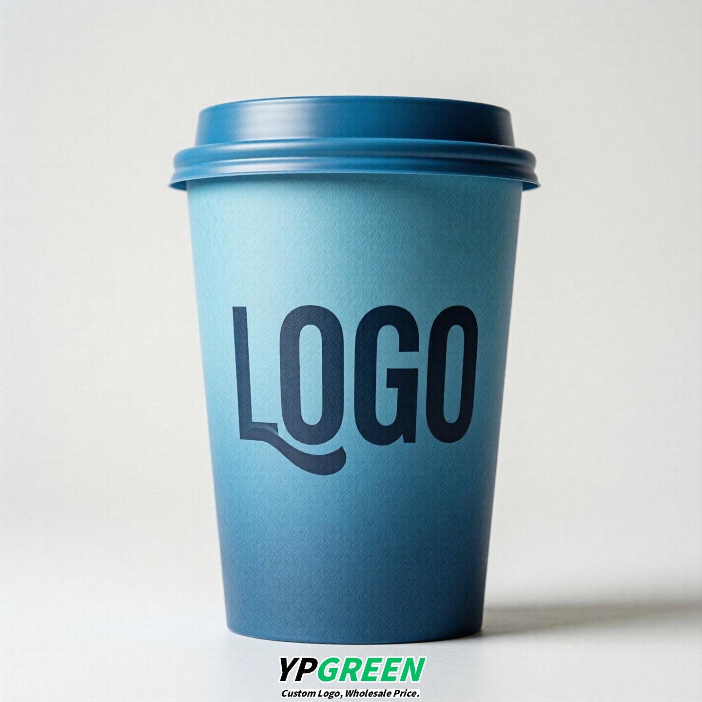 Sky Blue Gradient Paper Cups 8oz/10oz/12oz/16oz/20oz/22oz