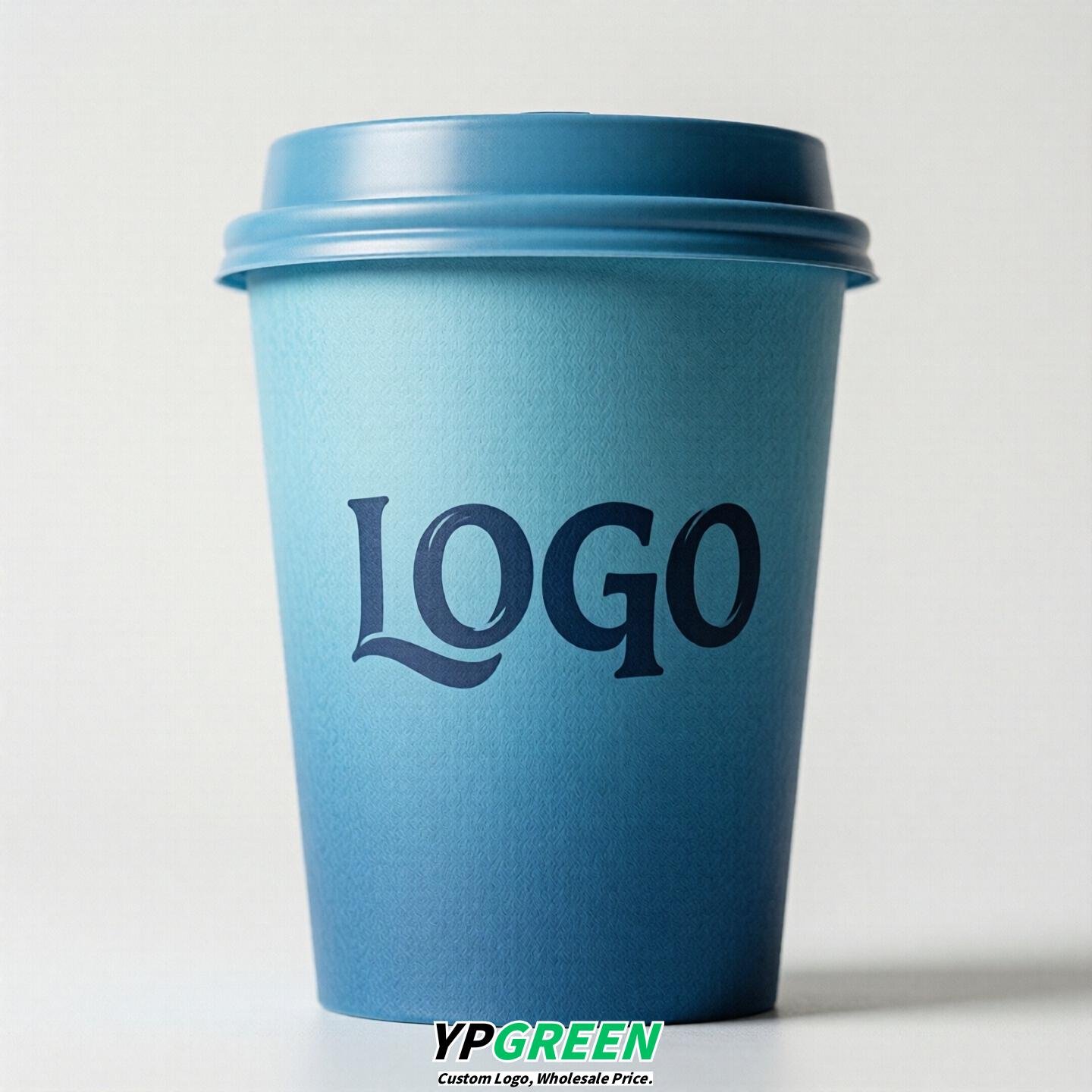 Sky Blue Gradient Paper Cups 8oz/10oz/12oz/16oz/20oz/22oz