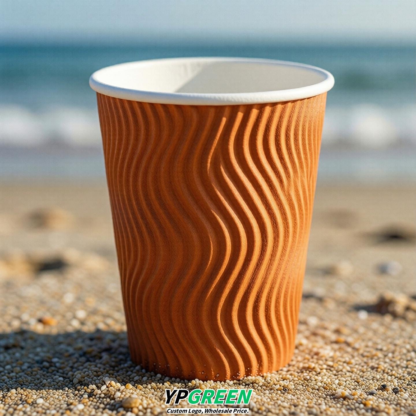 Tangerine Embossed Paper Cups 10oz/12oz/16oz/20oz/22oz Tangerine Embossed Paper Cups 10oz/12oz/16oz/20oz/22oz