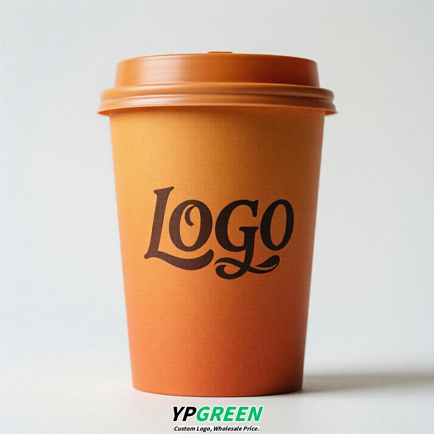 Tangerine Gradient Paper Cups 8oz/10oz/12oz/16oz/20oz/22oz
