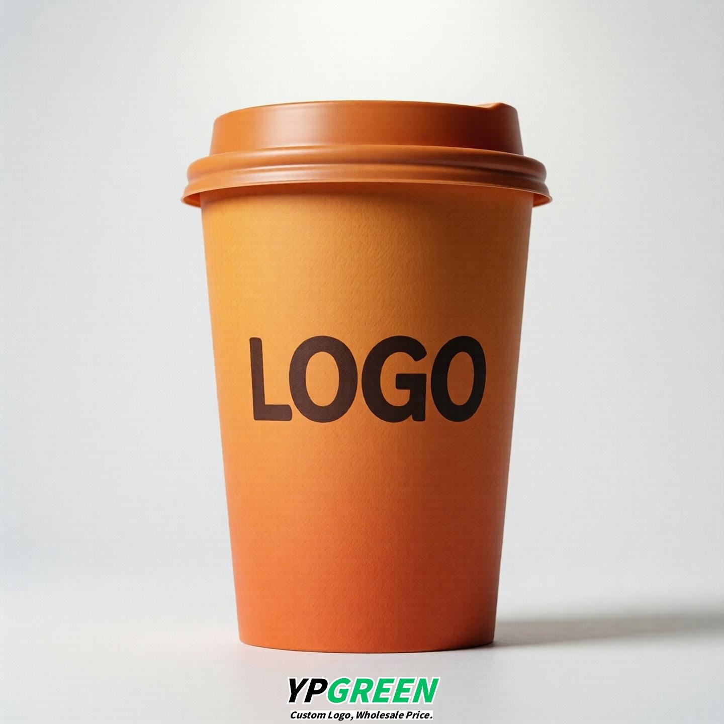 Tangerine Gradient Paper Cups 8oz/10oz/12oz/16oz/20oz/22oz