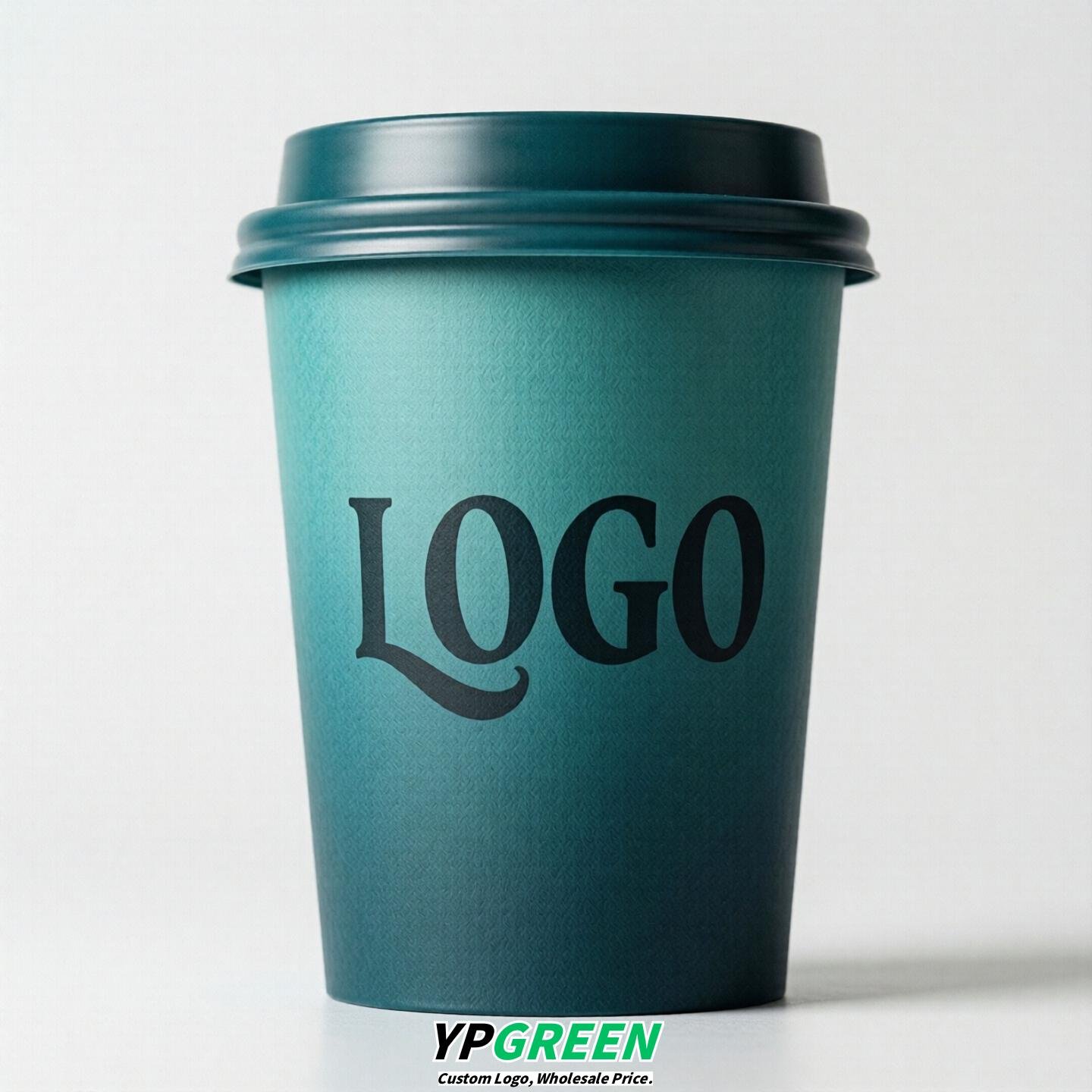 Teal Gradient Paper Cups 8oz/10oz/12oz/16oz/20oz/22oz