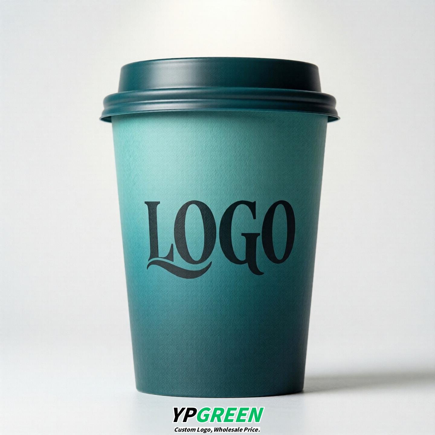 Teal Gradient Paper Cups 8oz/10oz/12oz/16oz/20oz/22oz