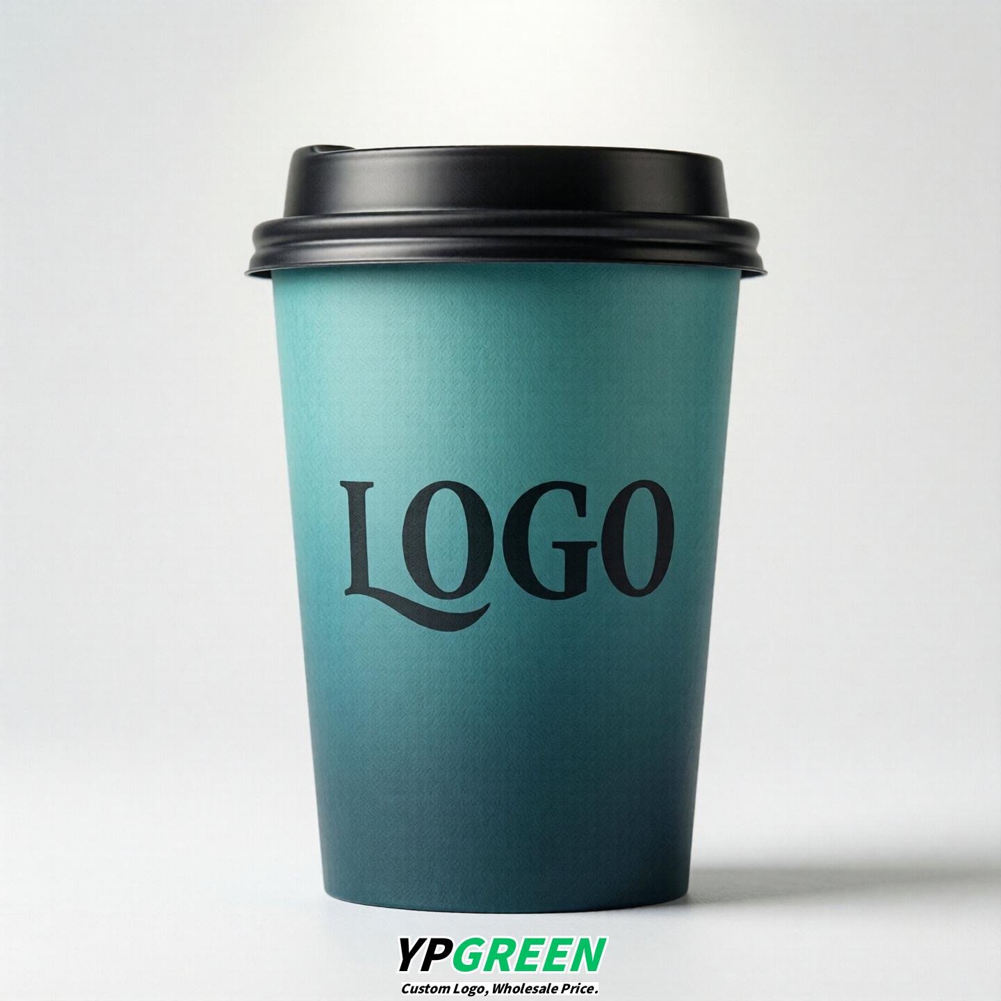 Teal Gradient Paper Cups 8oz/10oz/12oz/16oz/20oz/22oz
