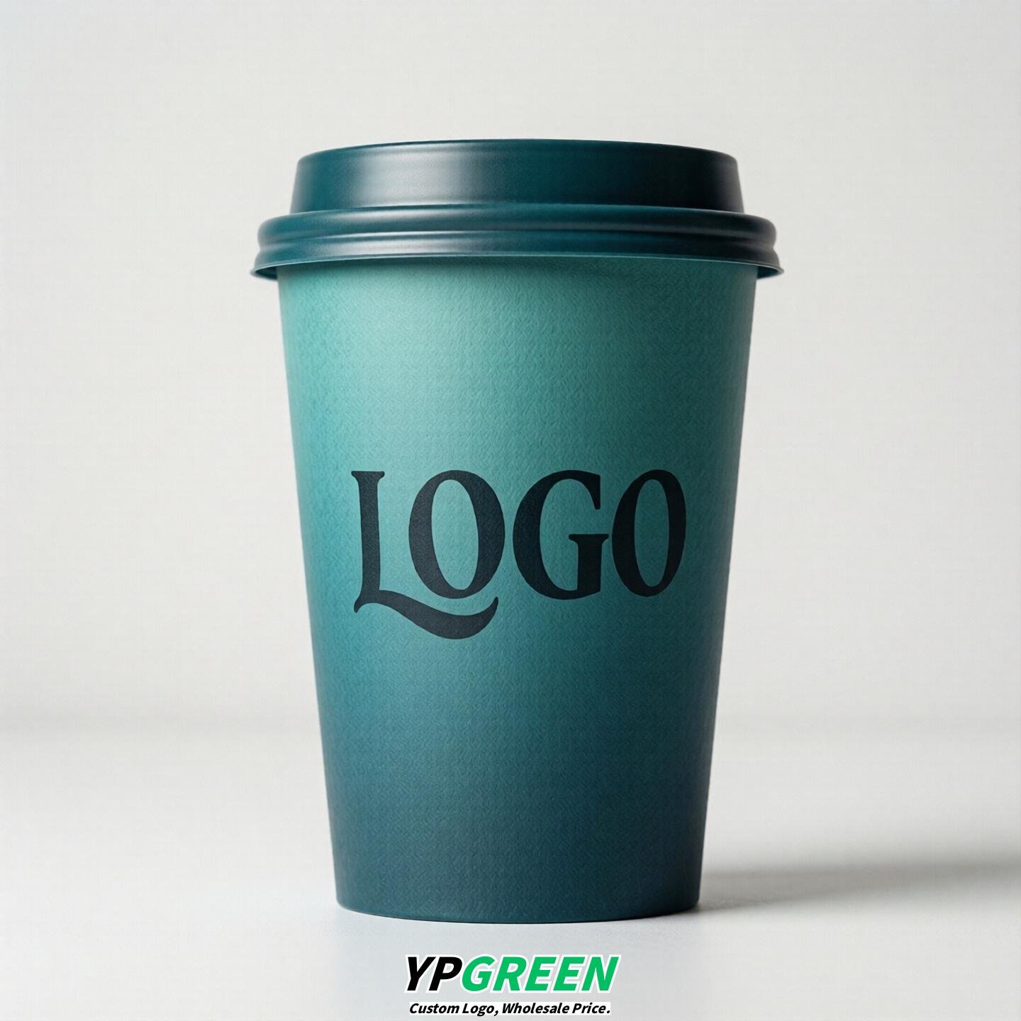 Teal Gradient Paper Cups 8oz/10oz/12oz/16oz/20oz/22oz