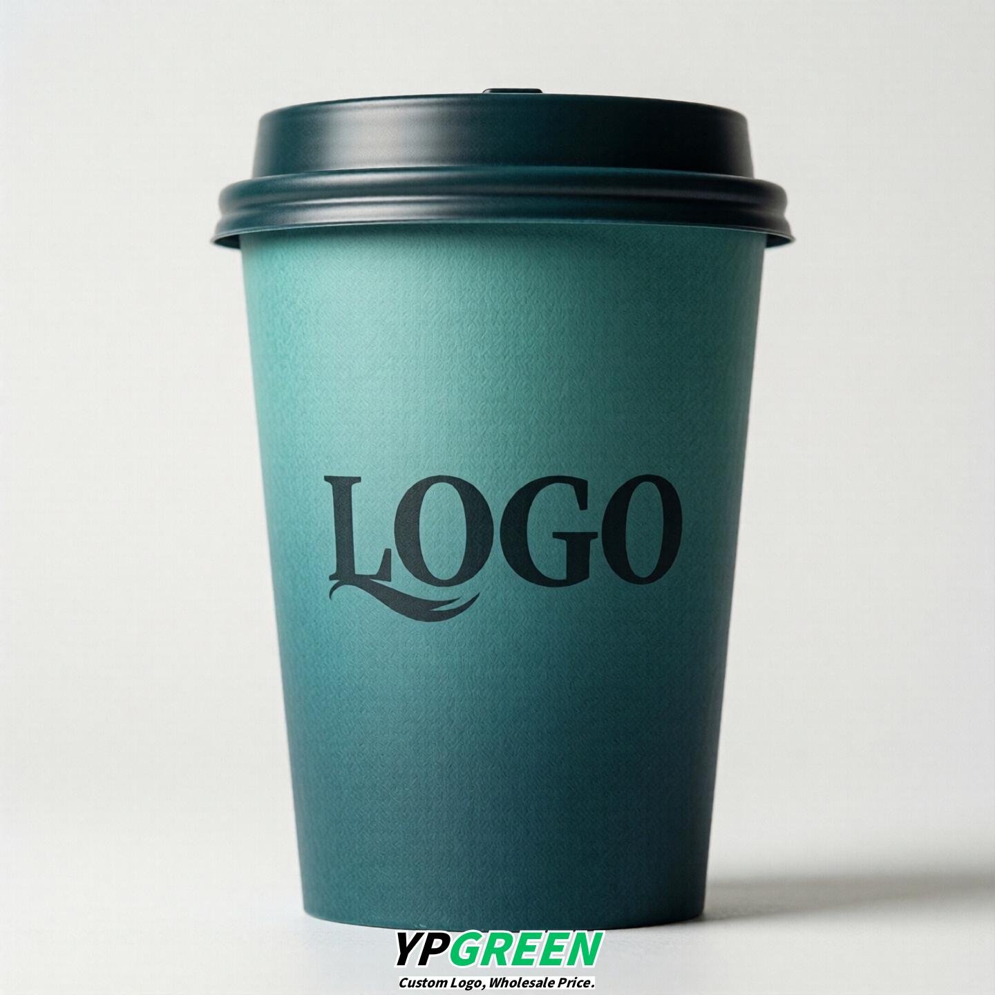 Teal Gradient Paper Cups 8oz/10oz/12oz/16oz/20oz/22oz