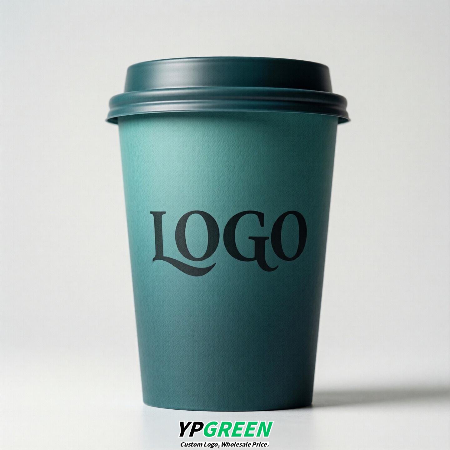 Teal Gradient Paper Cups 8oz/10oz/12oz/16oz/20oz/22oz