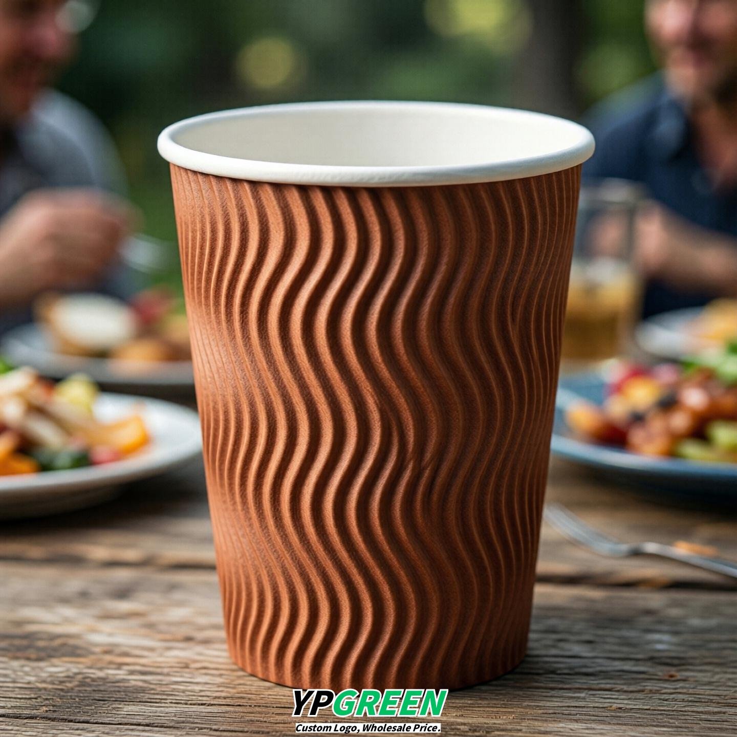 Terracotta Embossed Paper Cups 10oz/12oz/16oz/20oz/22oz