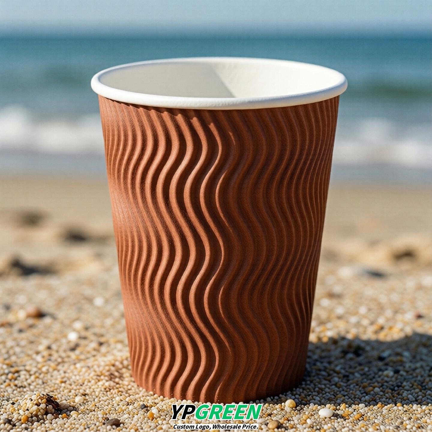 Terracotta Embossed Paper Cups 10oz/12oz/16oz/20oz/22oz