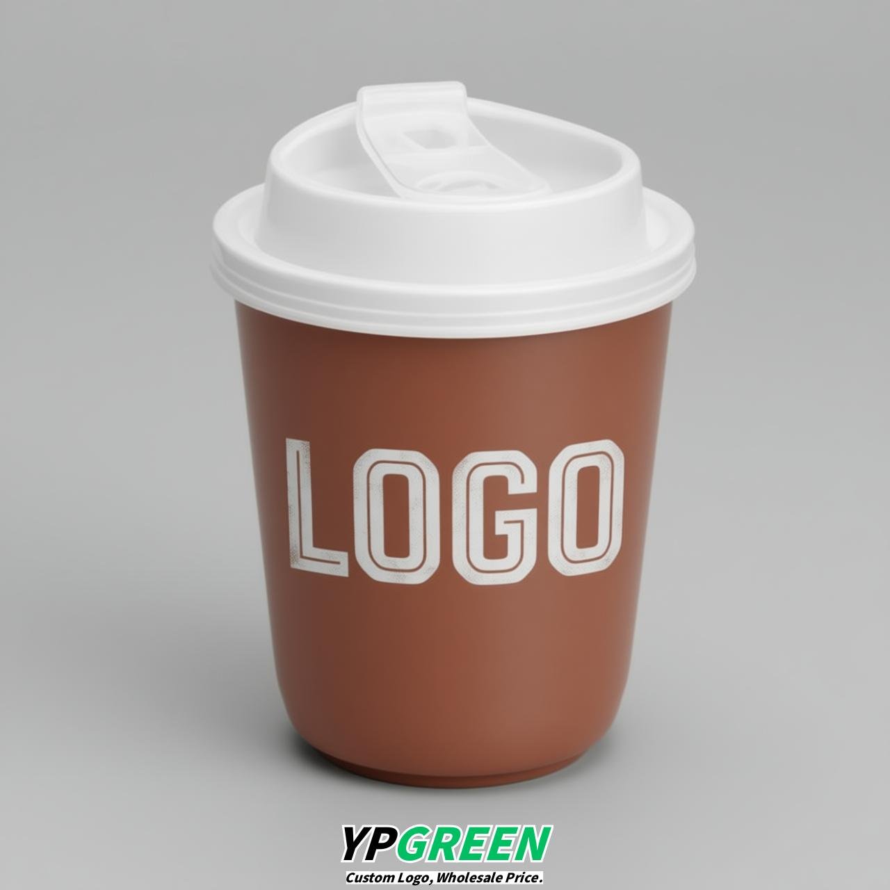 Terracotta U Shape Cups with Lid - Custom Logo PP & PET Plastic Disposable