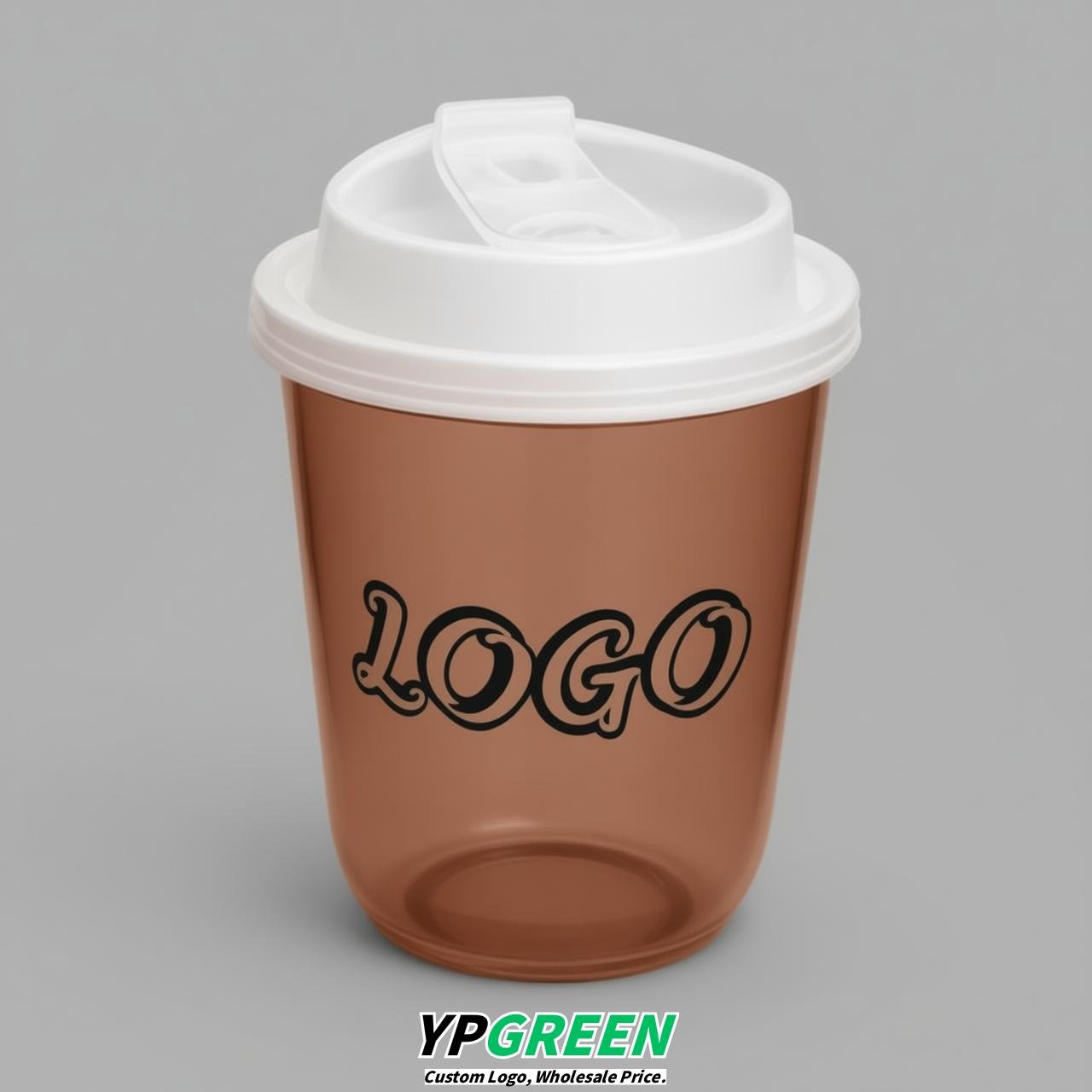 Terracotta U Shape Cups with Lid - Custom Logo PP & PET Plastic Disposable
