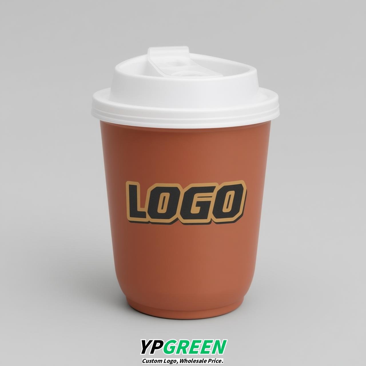 Terracotta U Shape Cups with Lid - Custom Logo PP & PET Plastic Disposable Terracotta U Shape Cups with Lid - Custom Logo PP & PET Plastic Disposable