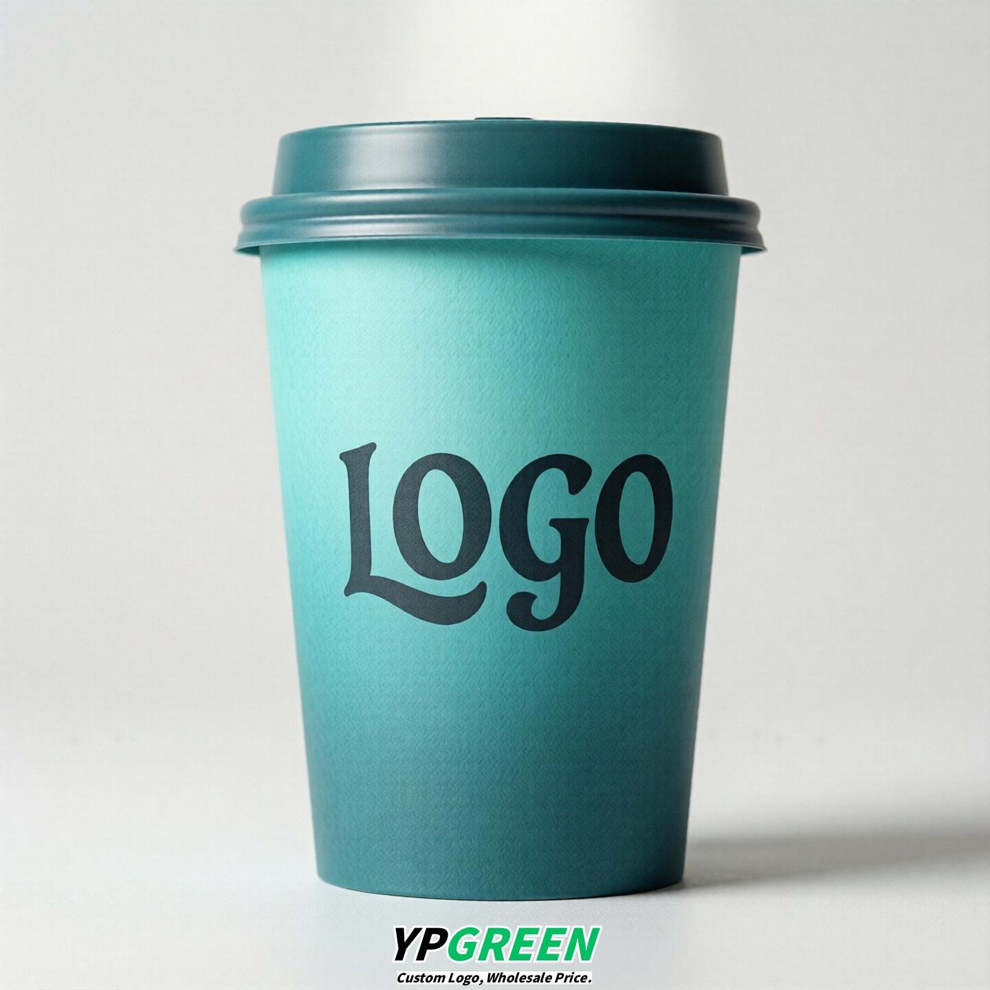Turquoise Gradient Paper Cups 8oz/10oz/12oz/16oz/20oz/22oz