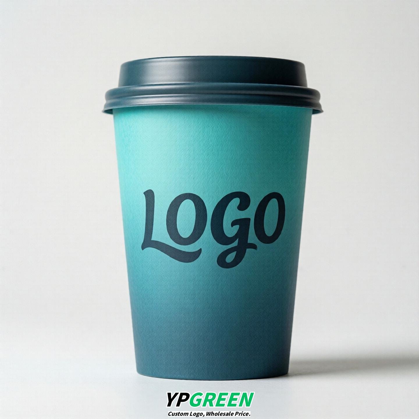 Turquoise Gradient Paper Cups 8oz/10oz/12oz/16oz/20oz/22oz