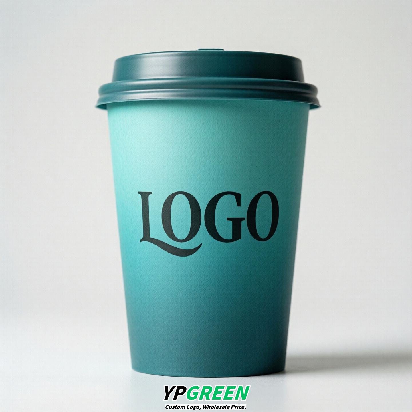 Turquoise Gradient Paper Cups 8oz/10oz/12oz/16oz/20oz/22oz