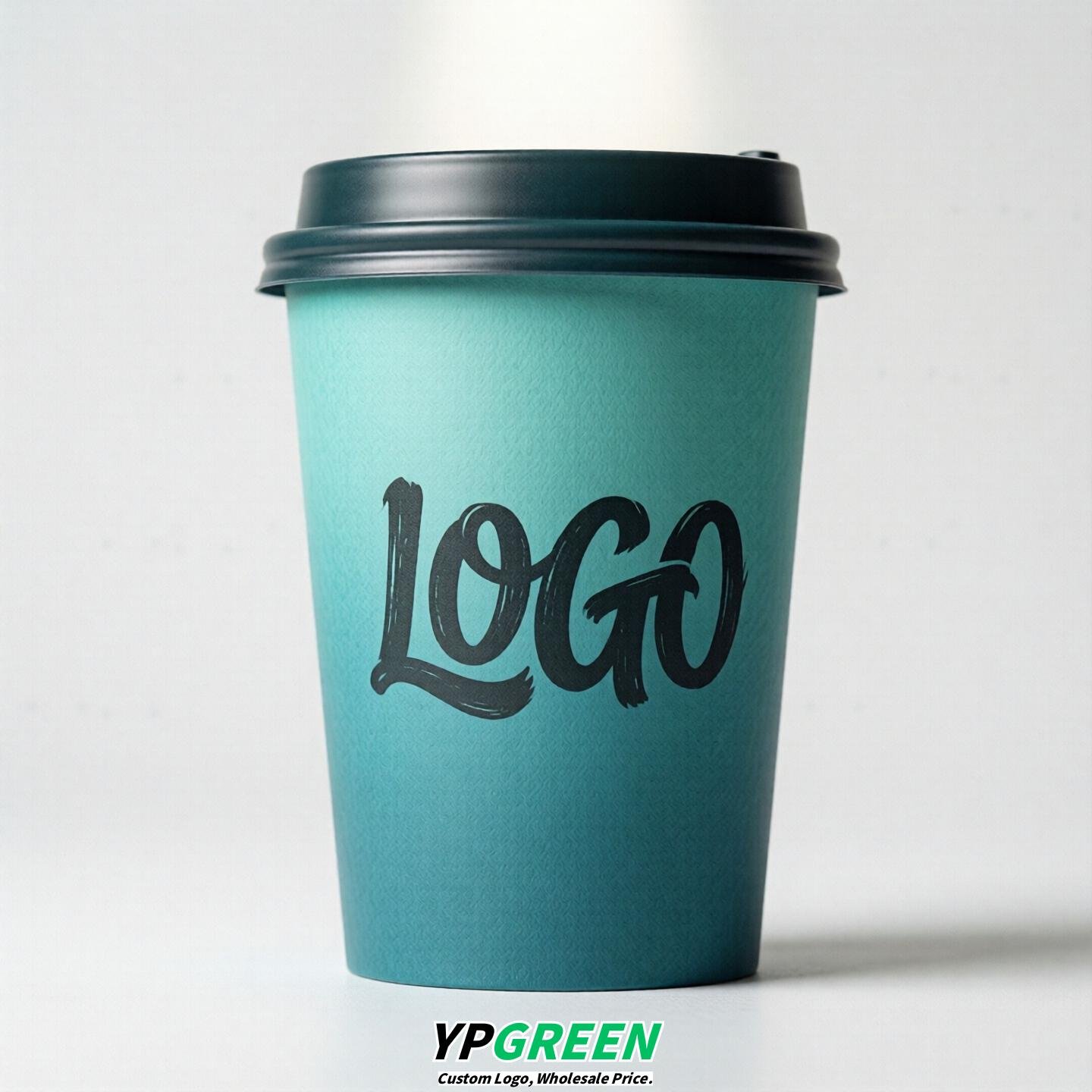 Turquoise Gradient Paper Cups 8oz/10oz/12oz/16oz/20oz/22oz