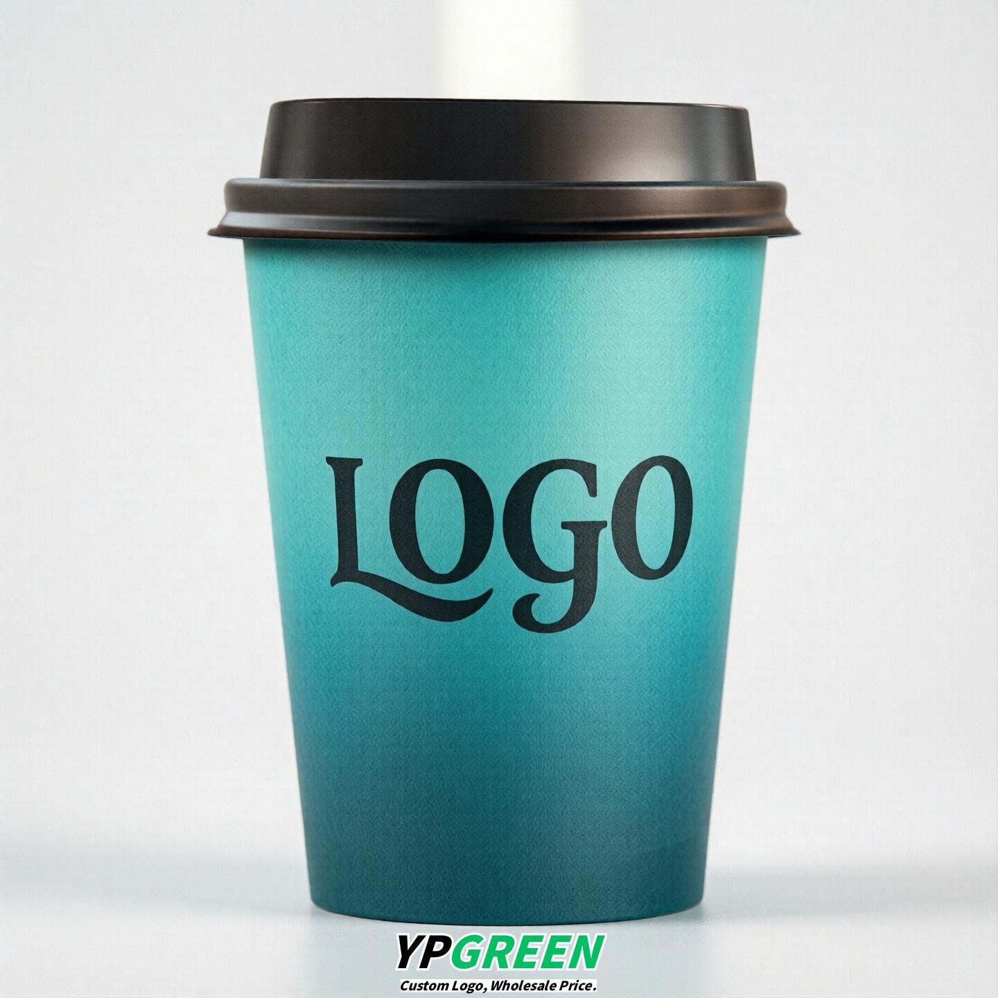 Turquoise Gradient Paper Cups 8oz/10oz/12oz/16oz/20oz/22oz