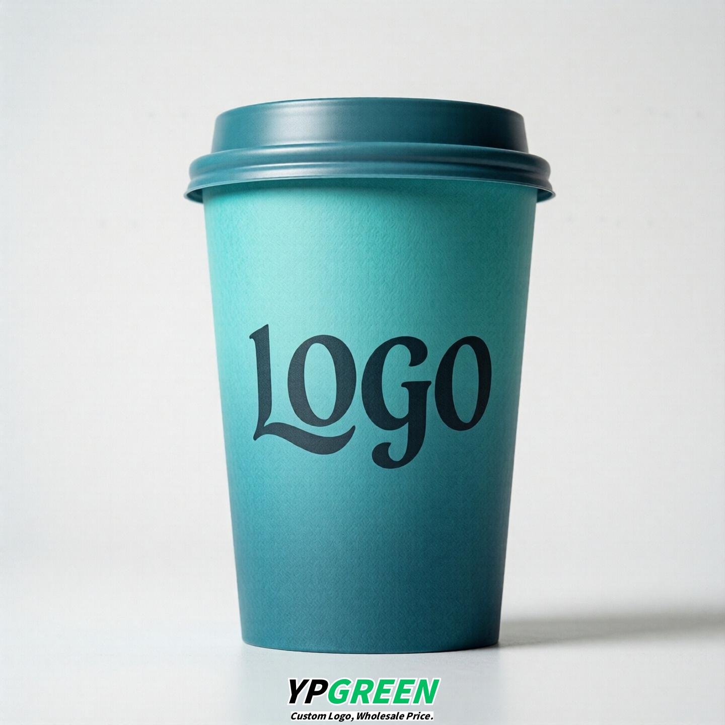 Turquoise Gradient Paper Cups 8oz/10oz/12oz/16oz/20oz/22oz