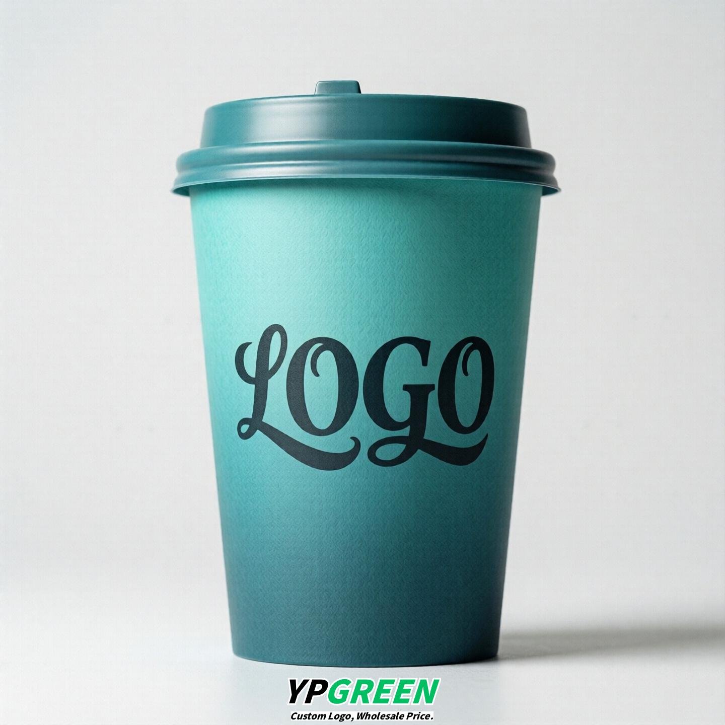 Turquoise Gradient Paper Cups 8oz/10oz/12oz/16oz/20oz/22oz