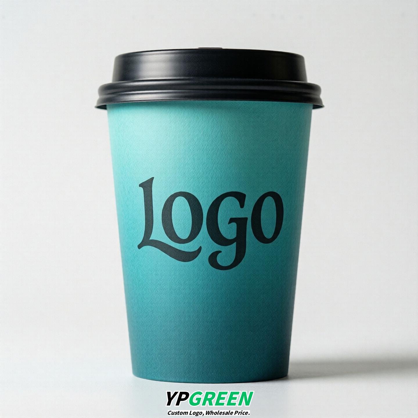 Turquoise Gradient Paper Cups 8oz/10oz/12oz/16oz/20oz/22oz
