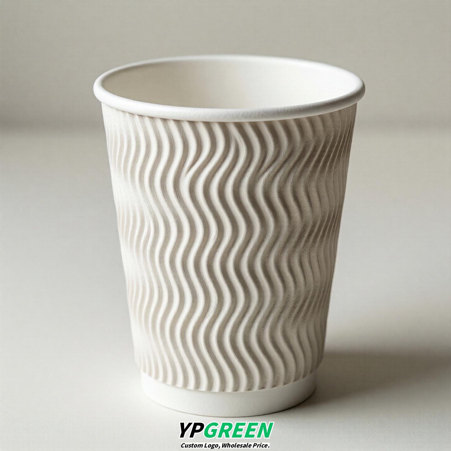White Embossed Paper Cups 10oz/12oz/16oz/20oz/22oz