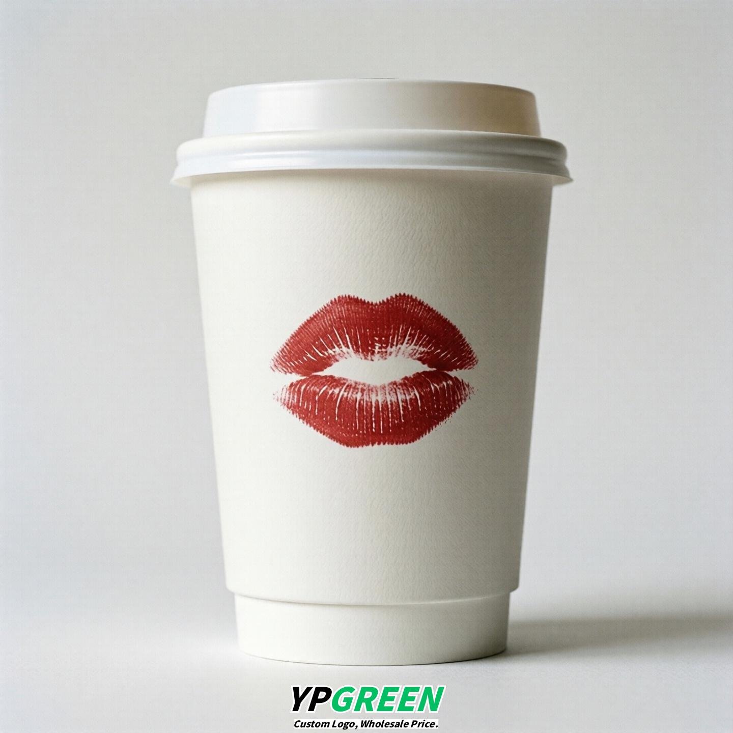 Paper Cups with Lips Print