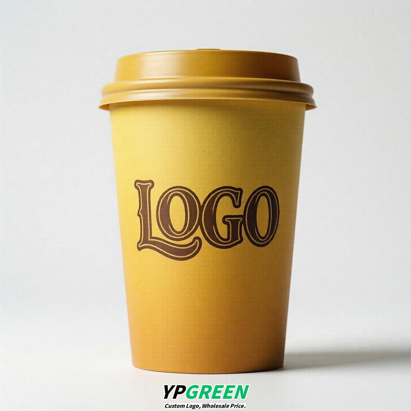 Yellow Gradient Paper Cups 8oz/10oz/12oz/16oz/20oz/22oz