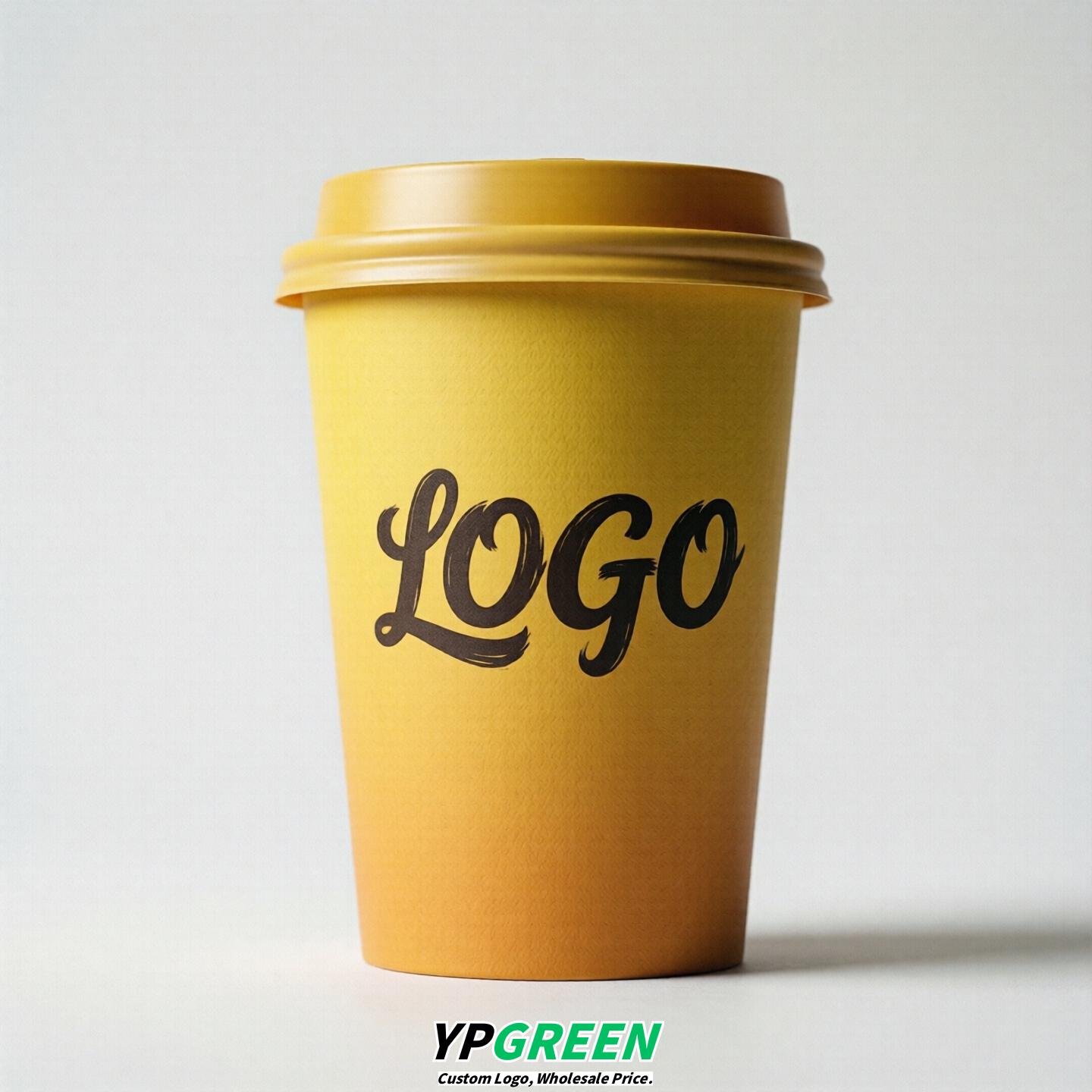 Yellow Gradient Paper Cups 8oz/10oz/12oz/16oz/20oz/22oz