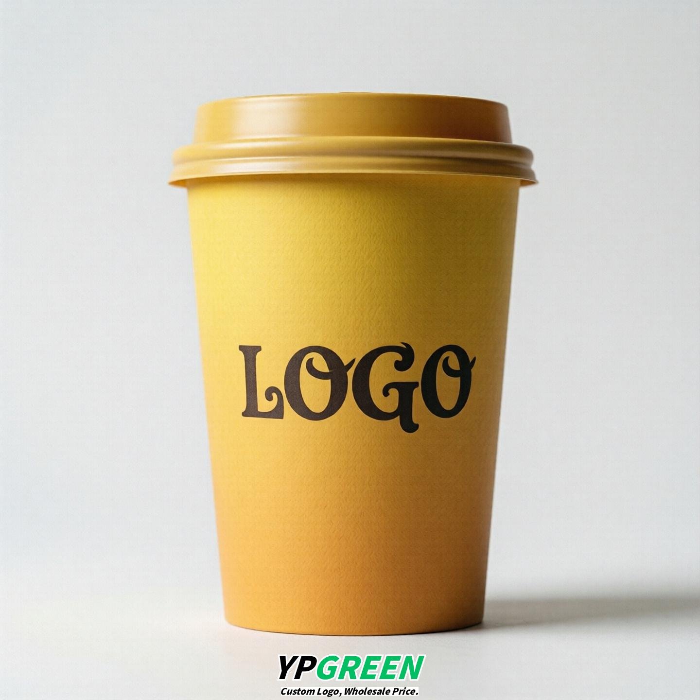 Yellow Gradient Paper Cups 8oz/10oz/12oz/16oz/20oz/22oz