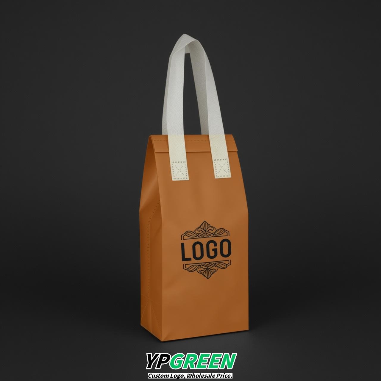 Amber Individual insulated take away bags wholesale 11x4.7x3.9 inches Thermal Beverage Take Out Bags