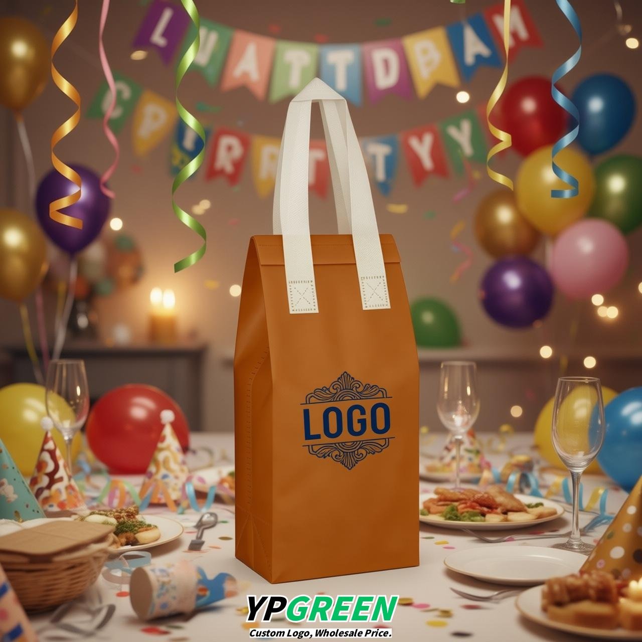 Amber Individual insulated take away bags wholesale 11x4.7x3.9 inches Thermal Beverage Take Out Bags