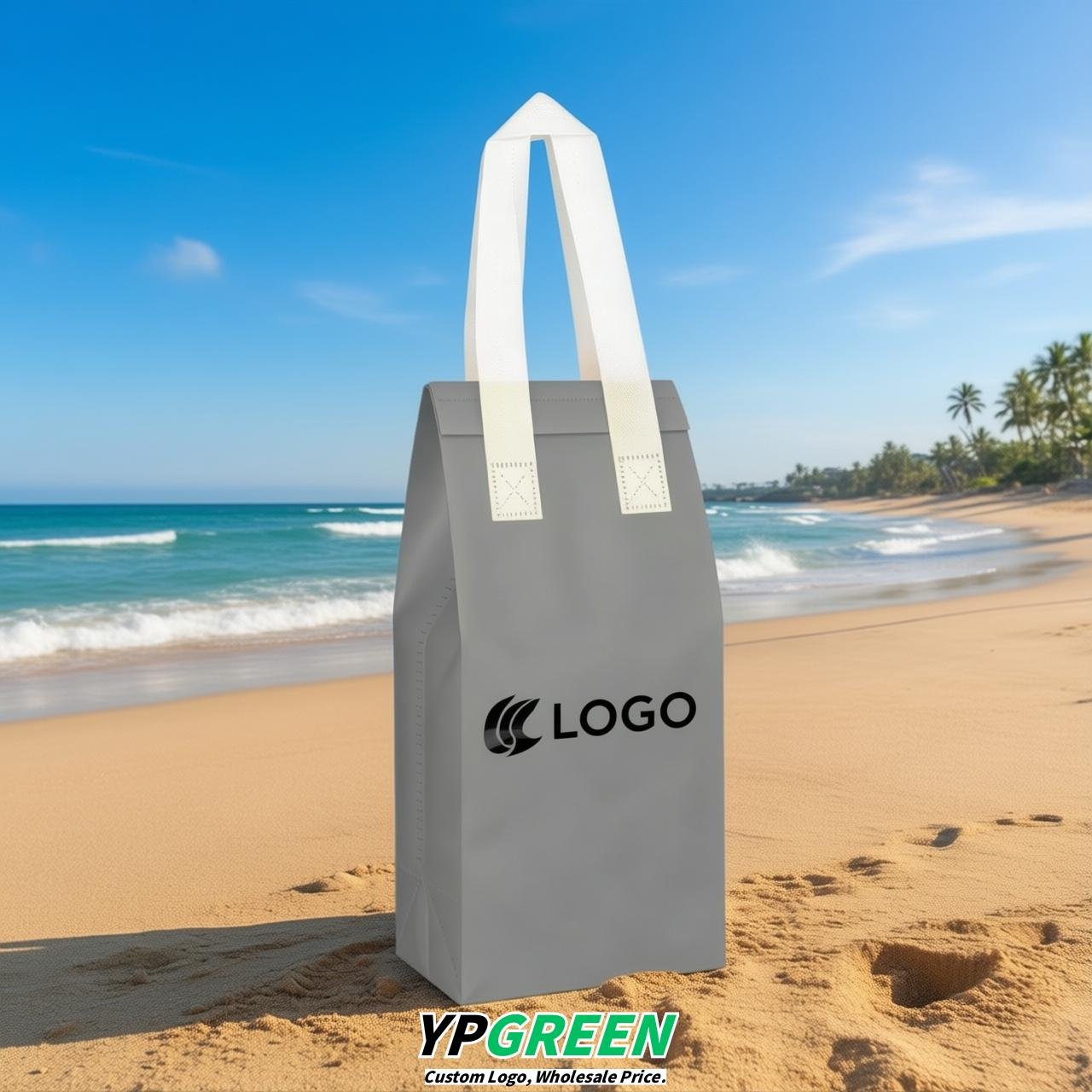 Aurora Gray Individual insulated take away bags wholesale 11x4.7x3.9 inches Thermal Beverage Take Out Bags Aurora Gray Individual insulated take away bags wholesale 11x4.7x3.9 inches Thermal Beverage Take Out Bags