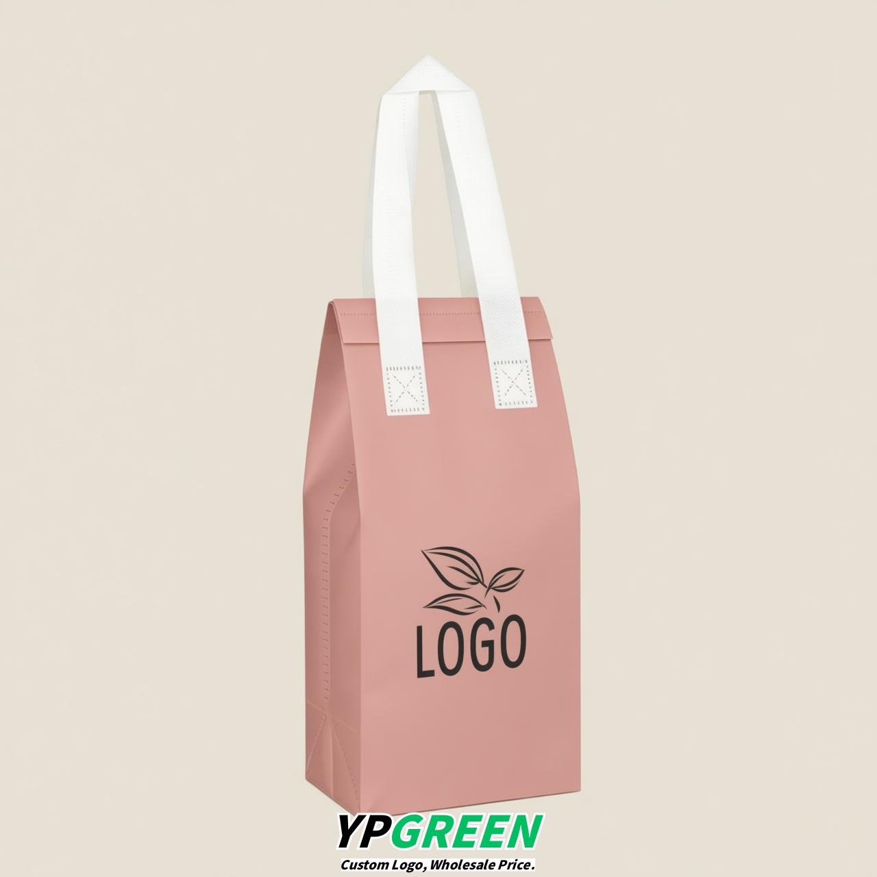 Blush Individual insulated take away bags wholesale 11x4.7x3.9 inches Thermal Beverage Take Out Bags