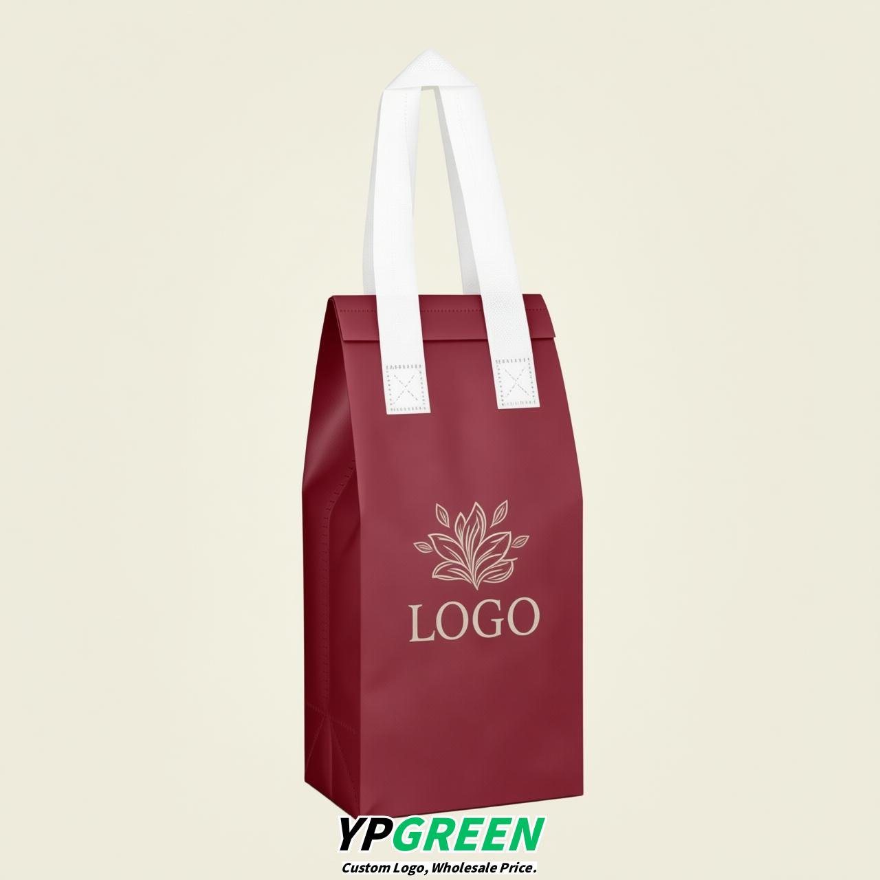 Carmine Individual insulated take away bags wholesale 11x4.7x3.9 inches Thermal Beverage Take Out Bags
